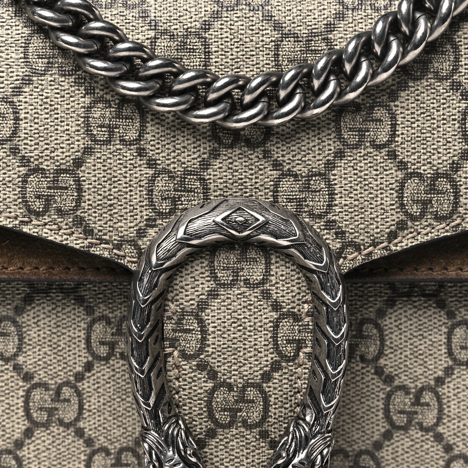 Gucci GG Supreme Monogram Mini Dionysus Shoulder Bag Taupe 7 of 11