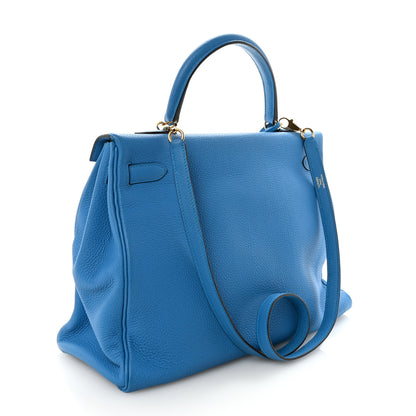 Hermes Togo Kelly Retourne 35 Bleu Zanzibar 3 of 8