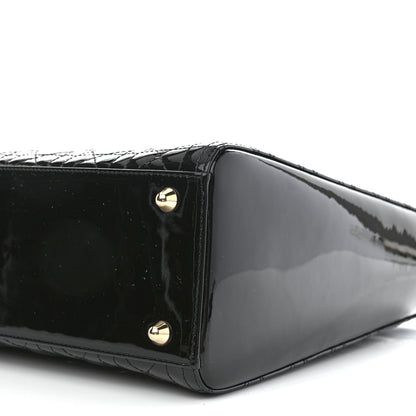 Christian Dior Patent Cannage Large Lady Dior Black 8 of 8