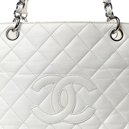 Chanel Caviar Quilted Petit Timeless Tote PTT White 8 of 22
