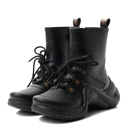 Louis Vuitton Mat Rubber Monogram LV Archlight Sneaker Boots 37 Black 2 of 7