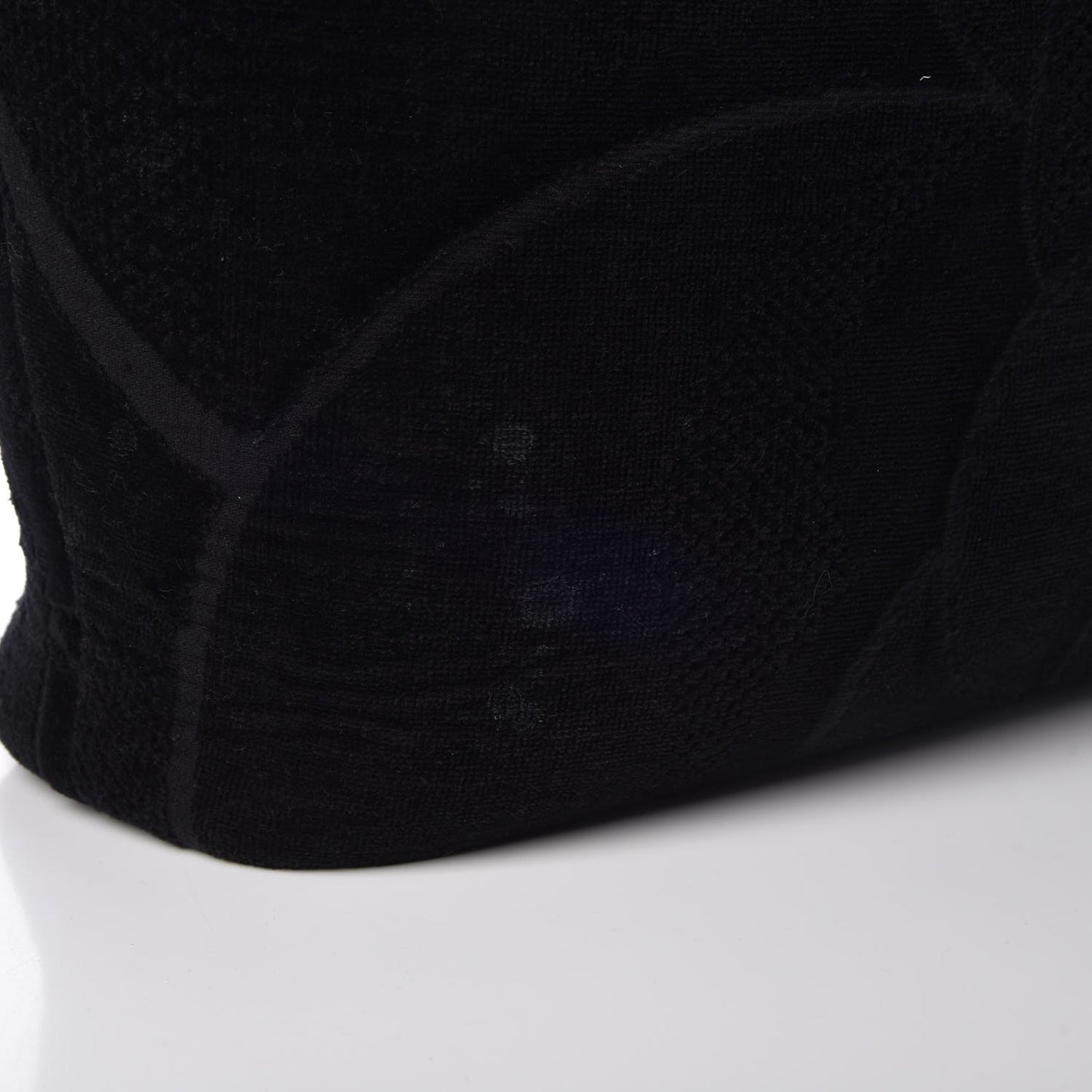 Terry Cotton Camellia Tote Black