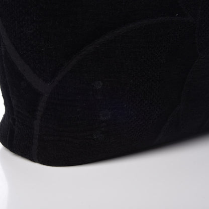 Chanel Terry Cotton Camellia Tote Black 11 of 11
