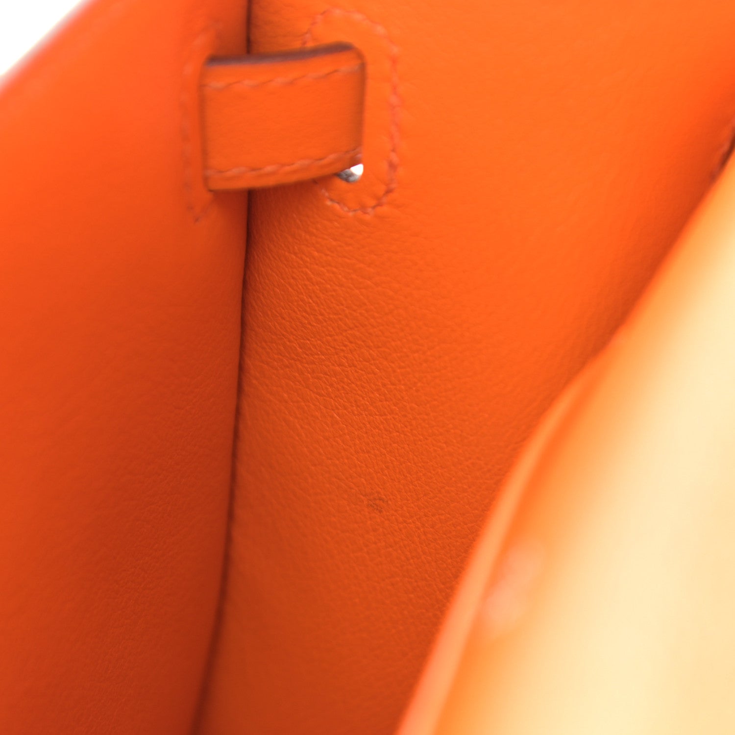 Hermes Swift Kelly Pochette Clutch Orange 13 of 21