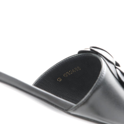 Chanel Lambskin Camellia Pearl Slides 35 Black 8 of 9