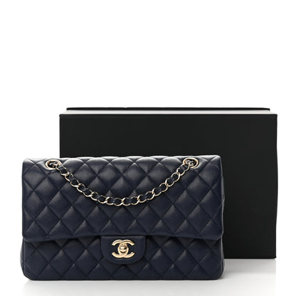 Chanel Caviar Quilted Medium Double Flap Navy 15 of 15