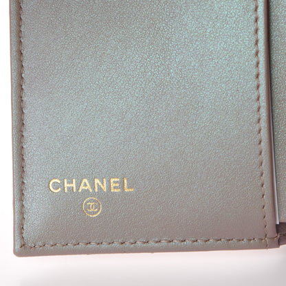 Chanel Iridescent Caviar Quilted Small Flap Wallet Beige 6 of 9