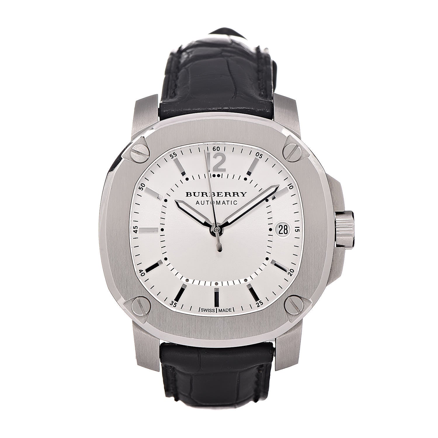 Burberry Stainless Steel Alligator 38mm The Britain Automatic Watch BBY1600 1 of 7