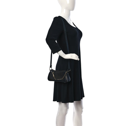 Christian Dior Silk Jersey Crystal Hardcore Shoulder Bag Black 2 of 8