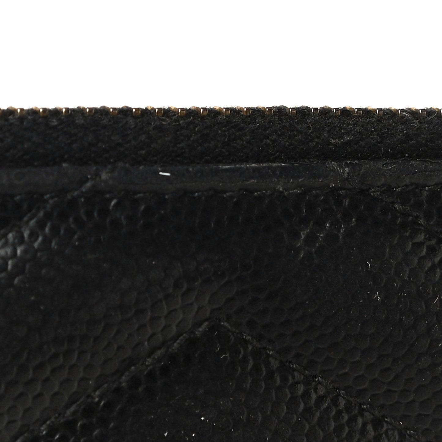 Grain De Poudre Matelasse Chevron Monogram Zipped Card Case Black