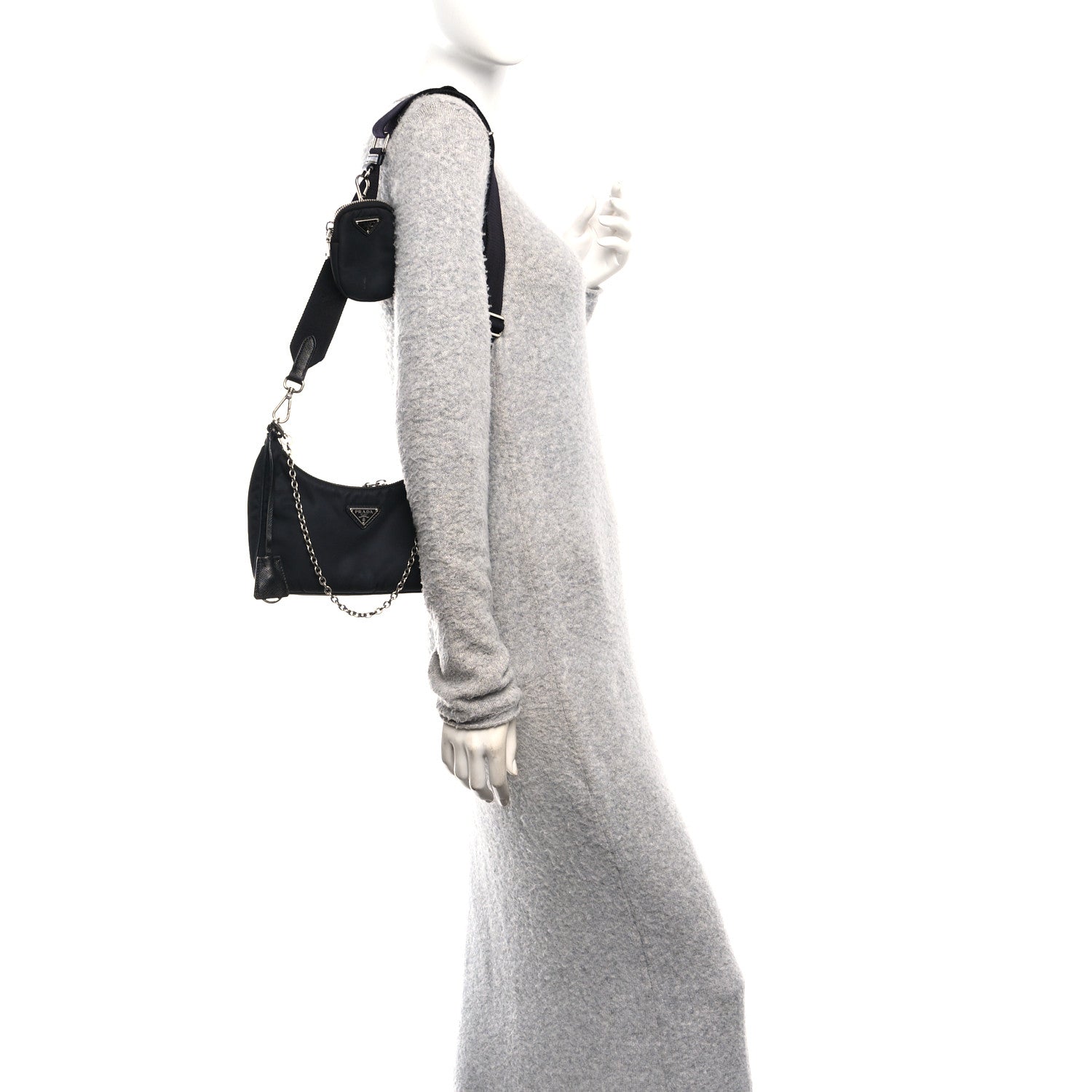 Prada Nylon Re-Edition 2005 Shoulder Bag Black 2 of 13