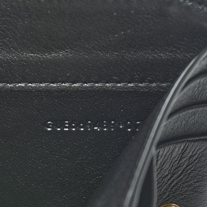 Saint Laurent Calfskin Crocodile Embossed Monogram Compact Wallet Blue Black 7 of 11