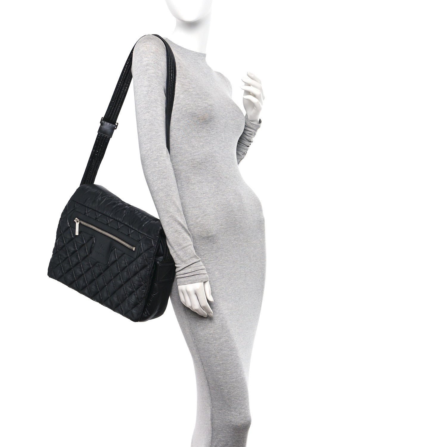 Chanel Nylon Coco Cocoon Messenger Bag Black 2 of 14