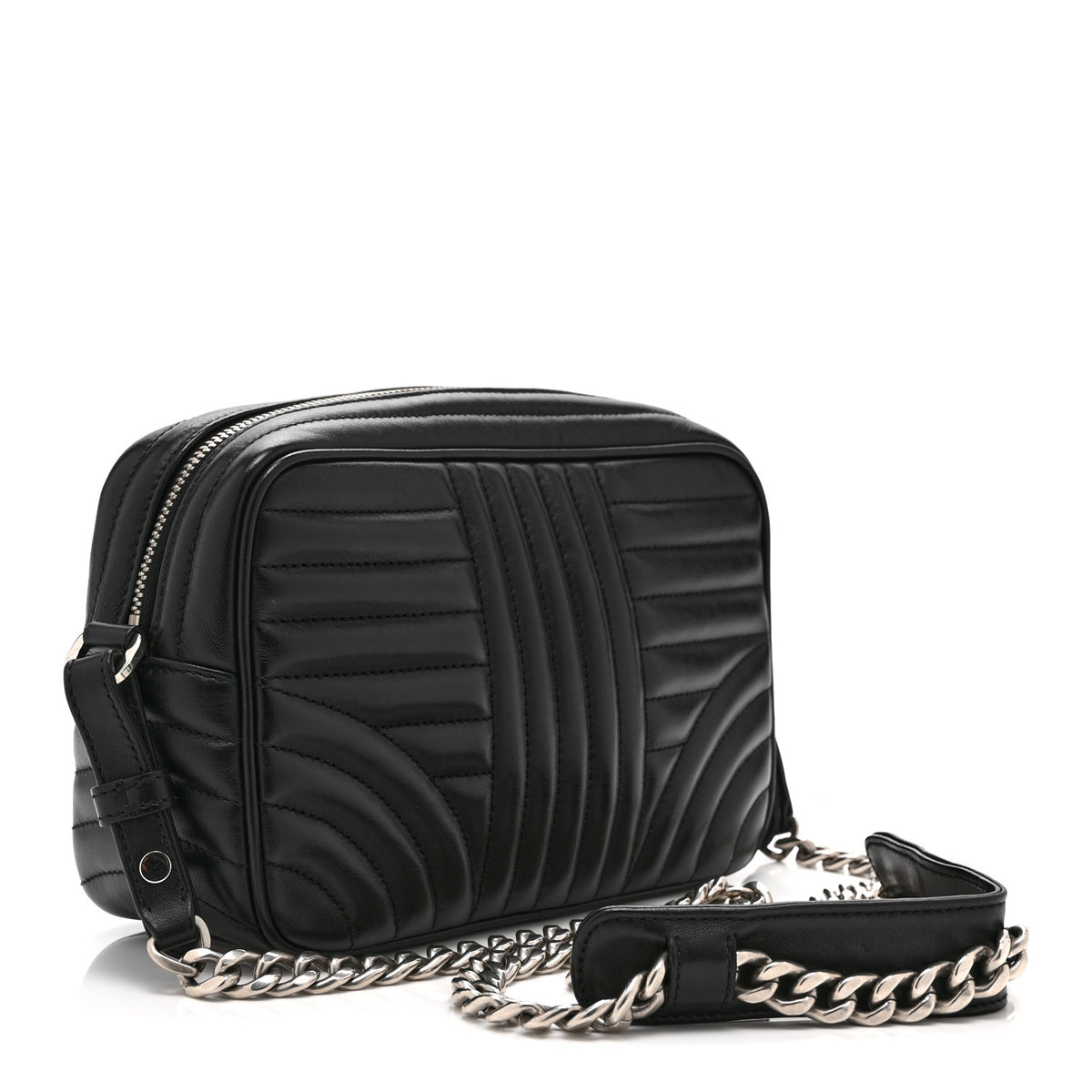 Soft Calfskin Diagramme Camera Bag Black