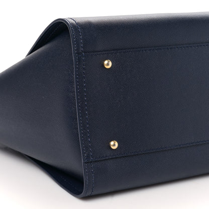 Chanel Caviar Small Studded Deauville Tote Navy 8 of 10