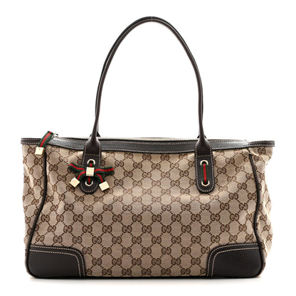 Gucci Monogram Medium Princy Tote Dark Brown 1 of 10