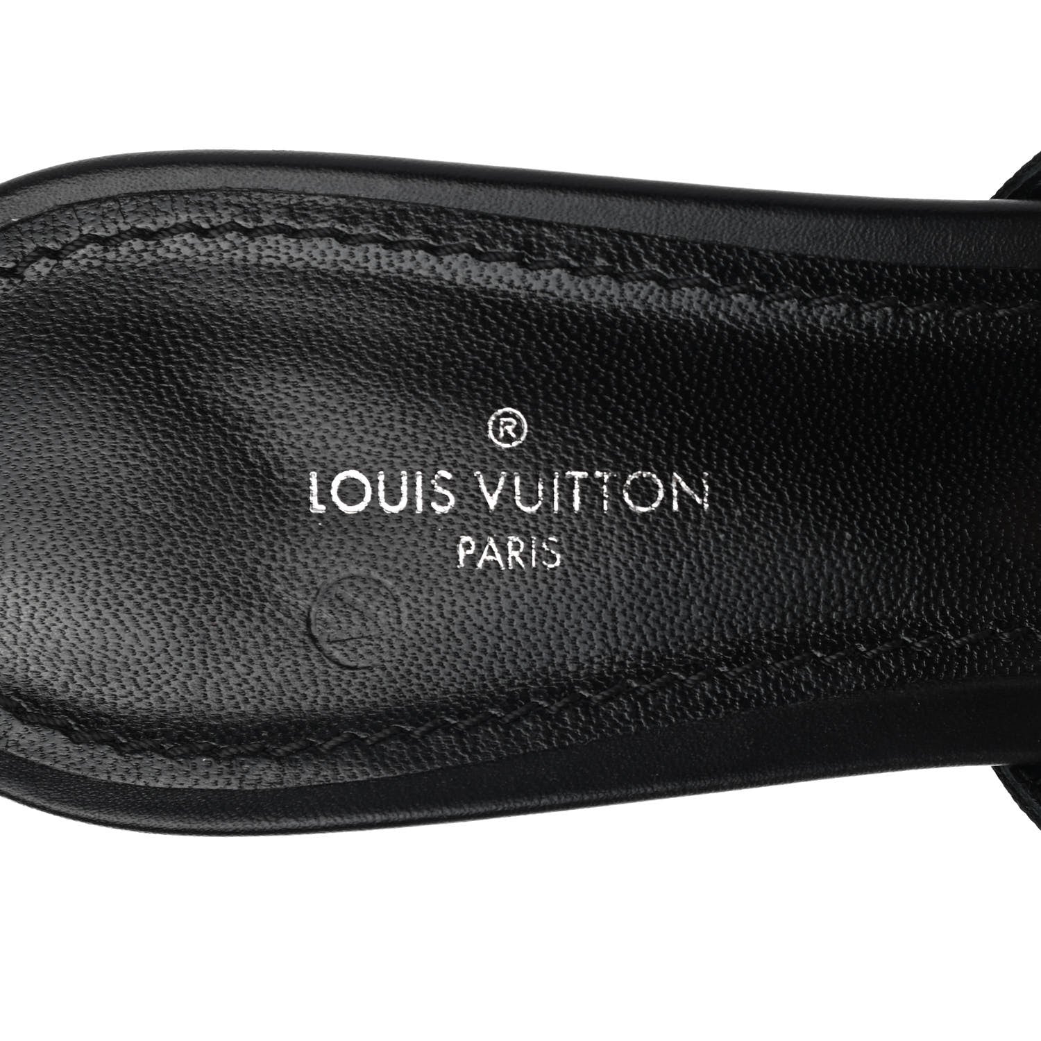Louis Vuitton Satin Calfskin Citizen Thong Sandal 40 Black 7 of 8
