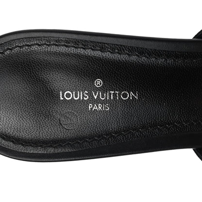 Louis Vuitton Satin Calfskin Citizen Thong Sandal 40 Black 7 of 8