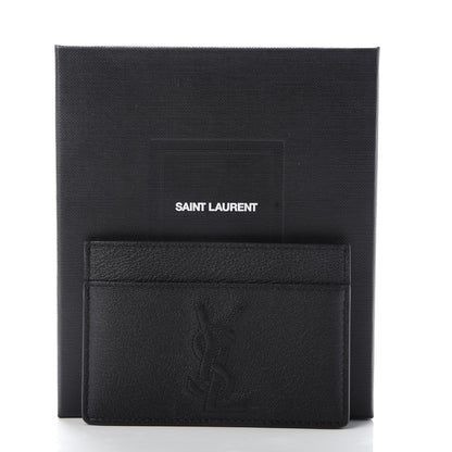 Saint Laurent Textured Calfskin Belle De Jour Card Case Black 8 of 8