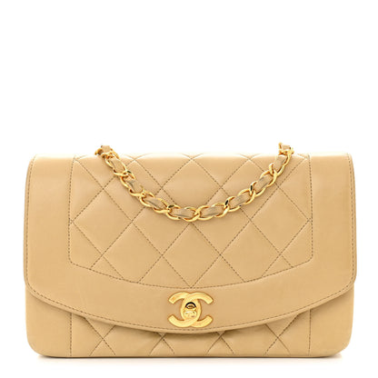 Chanel Lambskin Quilted Small Single Flap Beige 1 of 12