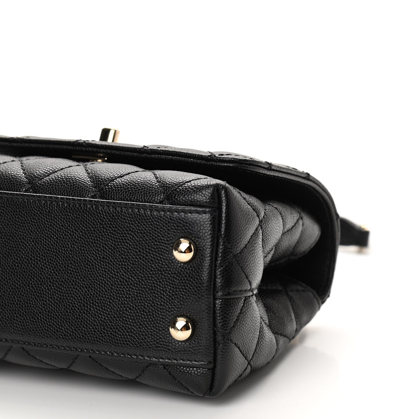 Caviar Quilted Extra Mini Coco Handle Flap Black