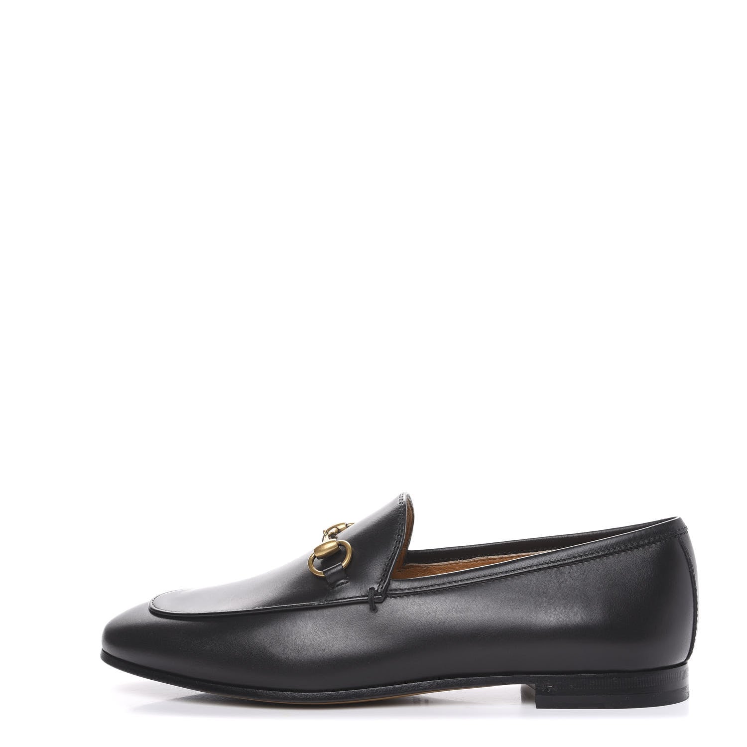 Gucci Calfskin Womens Jordaan Loafers 37 Black 1 of 9