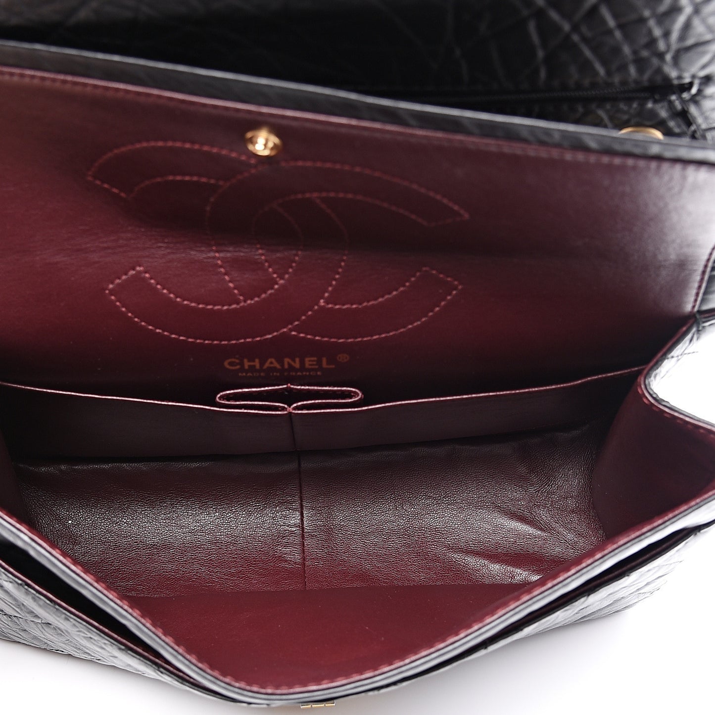 Aged Calfskin Quilted 2.55 Reissue 226 Flap Black