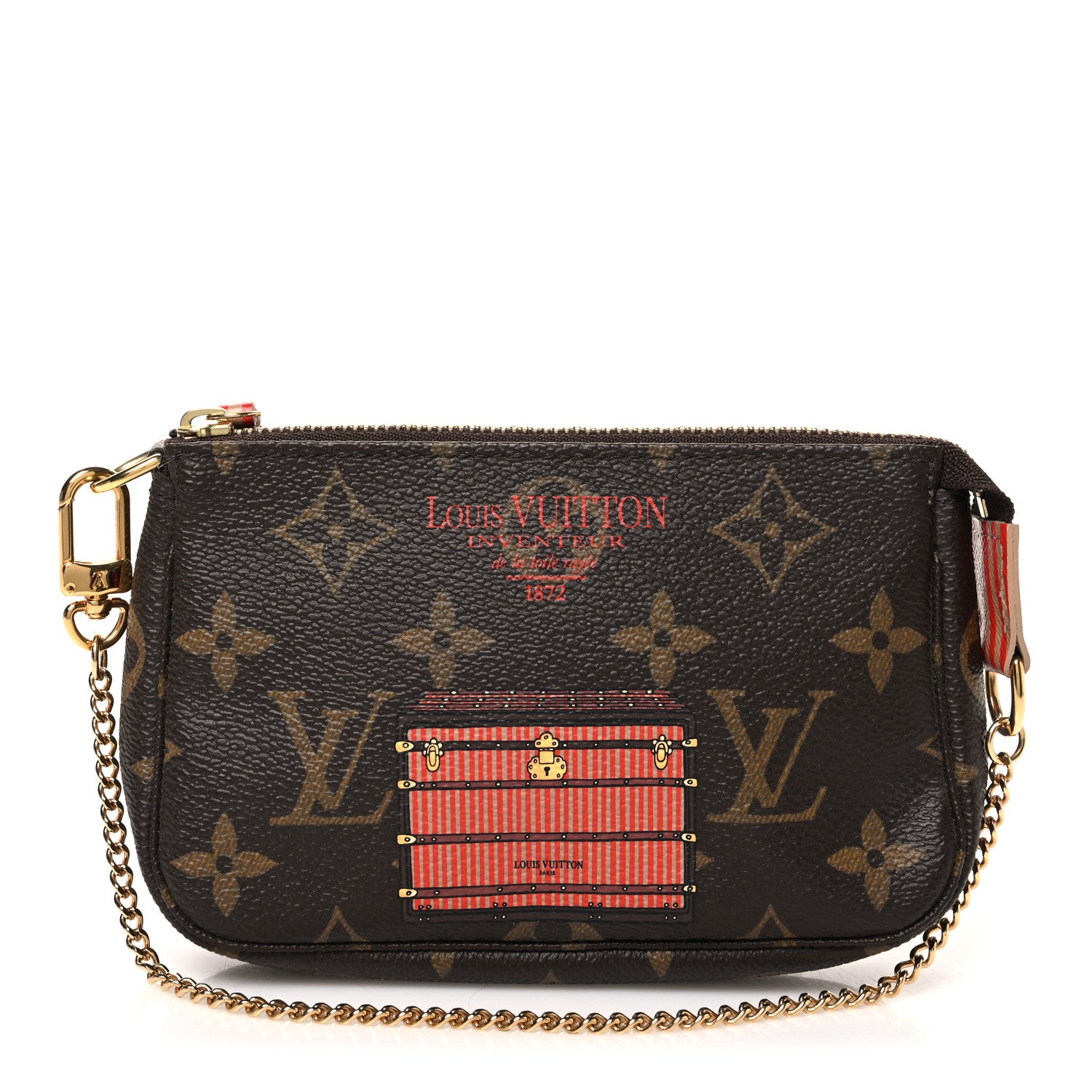Louis Vuitton Monogram Trunks and Locks Mini Pochette Accessories 1 of 7