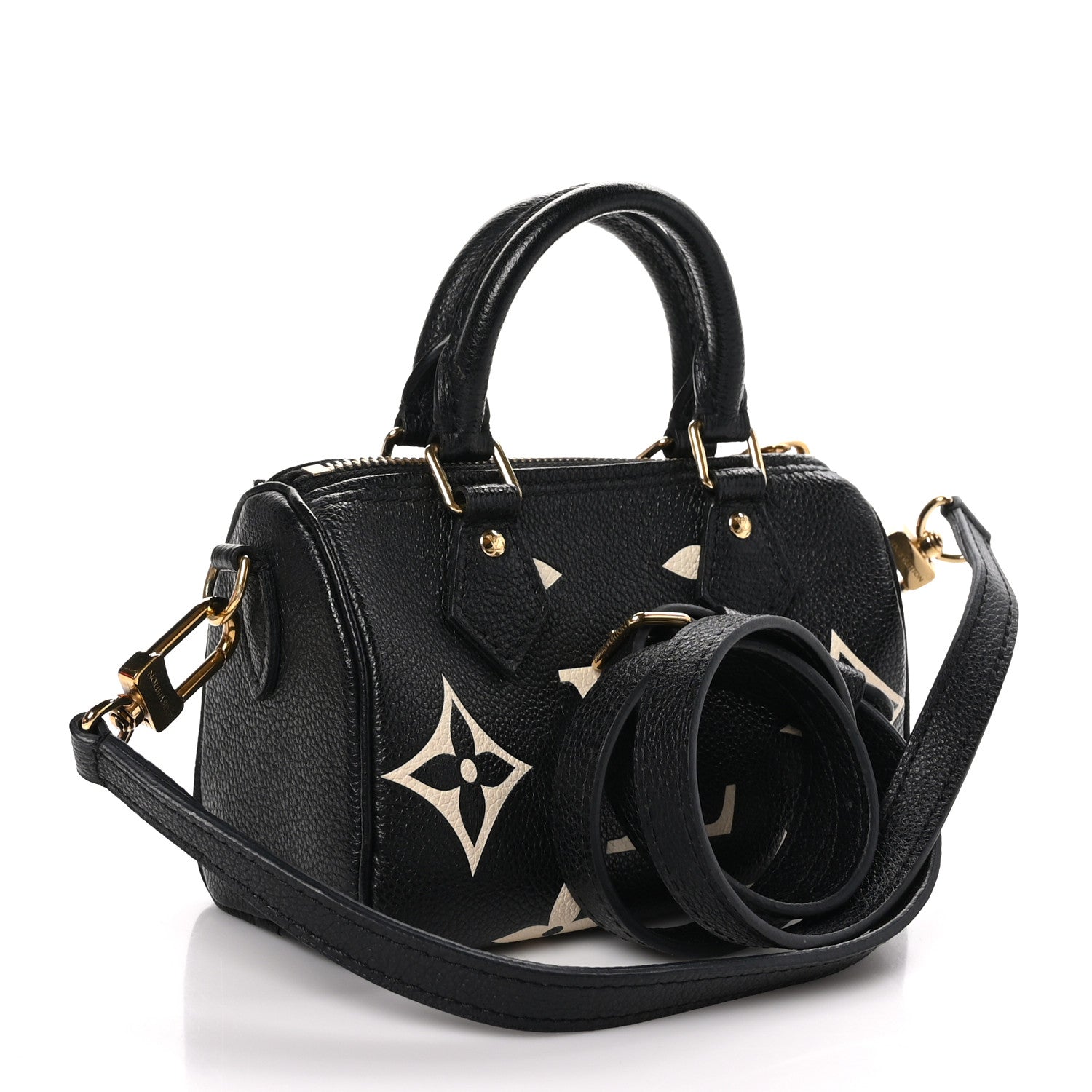 Louis Vuitton Empreinte Monogram Giant Nano Speedy Black Beige 3 of 9