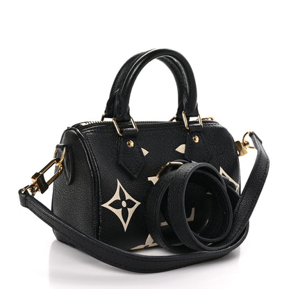 Louis Vuitton Empreinte Monogram Giant Nano Speedy Black Beige 3 of 9