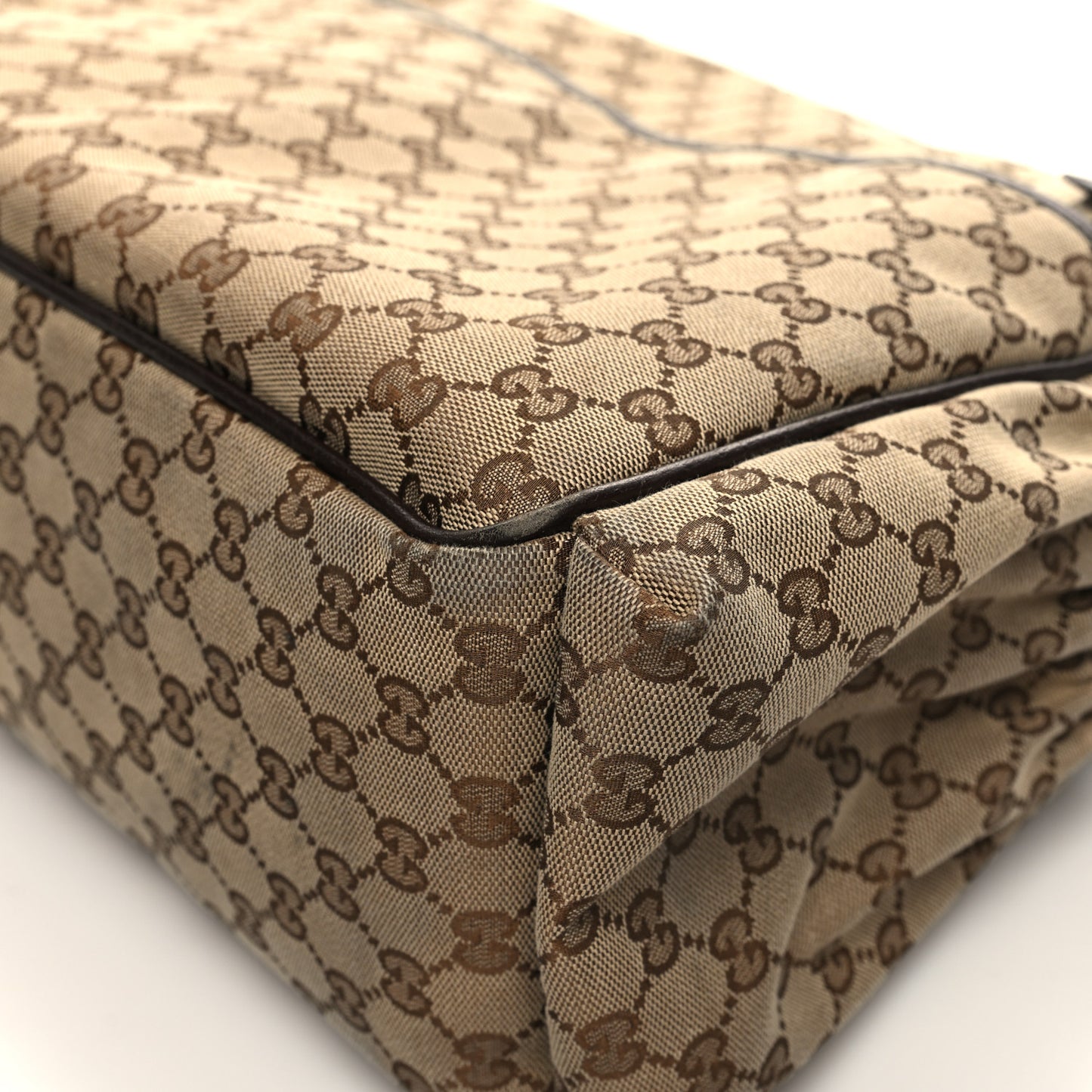 Monogram Natural Pigskin Large Diaper Bag Beige Ebony Cocoa Dark Chocolate