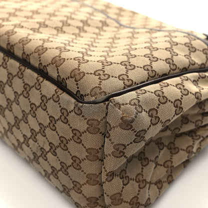 Gucci Monogram Natural Pigskin Large Diaper Bag Beige Ebony Cocoa Dark Chocolate 12 of 12