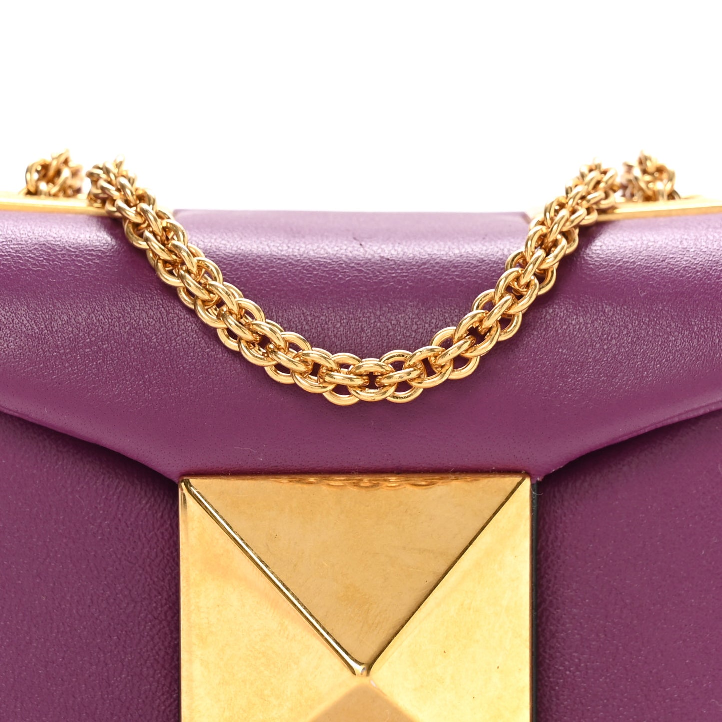 Nappa Micro One Stud Chain Bag Prune Prune