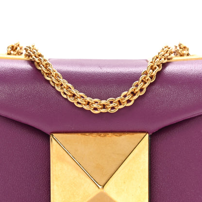 Valentino Garavani Nappa Micro One Stud Chain Bag Prune Prune 7 of 9