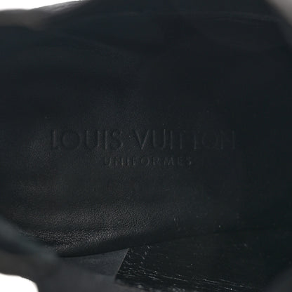 Louis Vuitton Suede Monogram Uniformes Cap Toe Chelsea 80mm Ankle Boots 37 Black 7 of 9