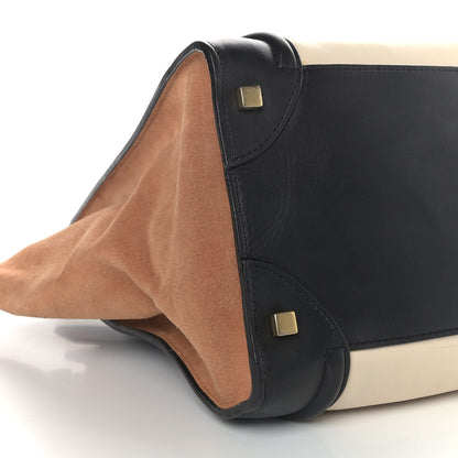 Celine Satin Calfskin Suede Mini Tri-Color Luggage Seashell 8 of 9