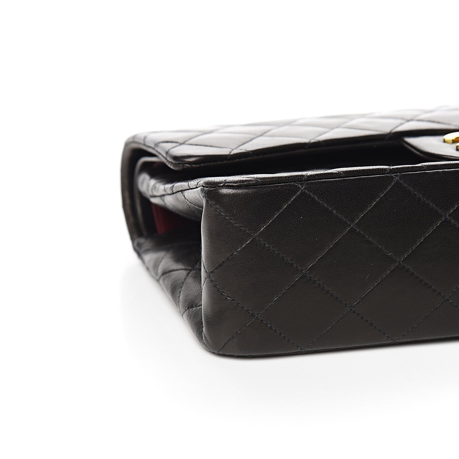 Chanel Lambskin Quilted Medium Double Flap Black 11 of 13