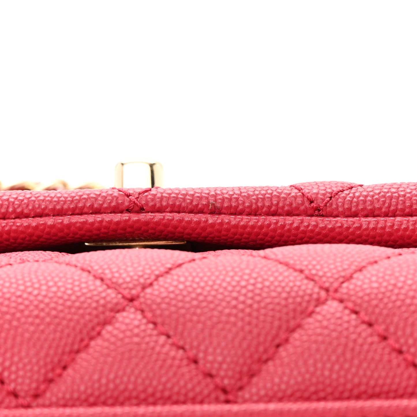 Caviar Quilted Mini Coco Handle Flap Fuchsia