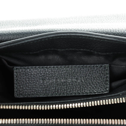 Balenciaga Grained Calfskin Le Dix Mini Soft Cartable Crossbody Black 7 of 8