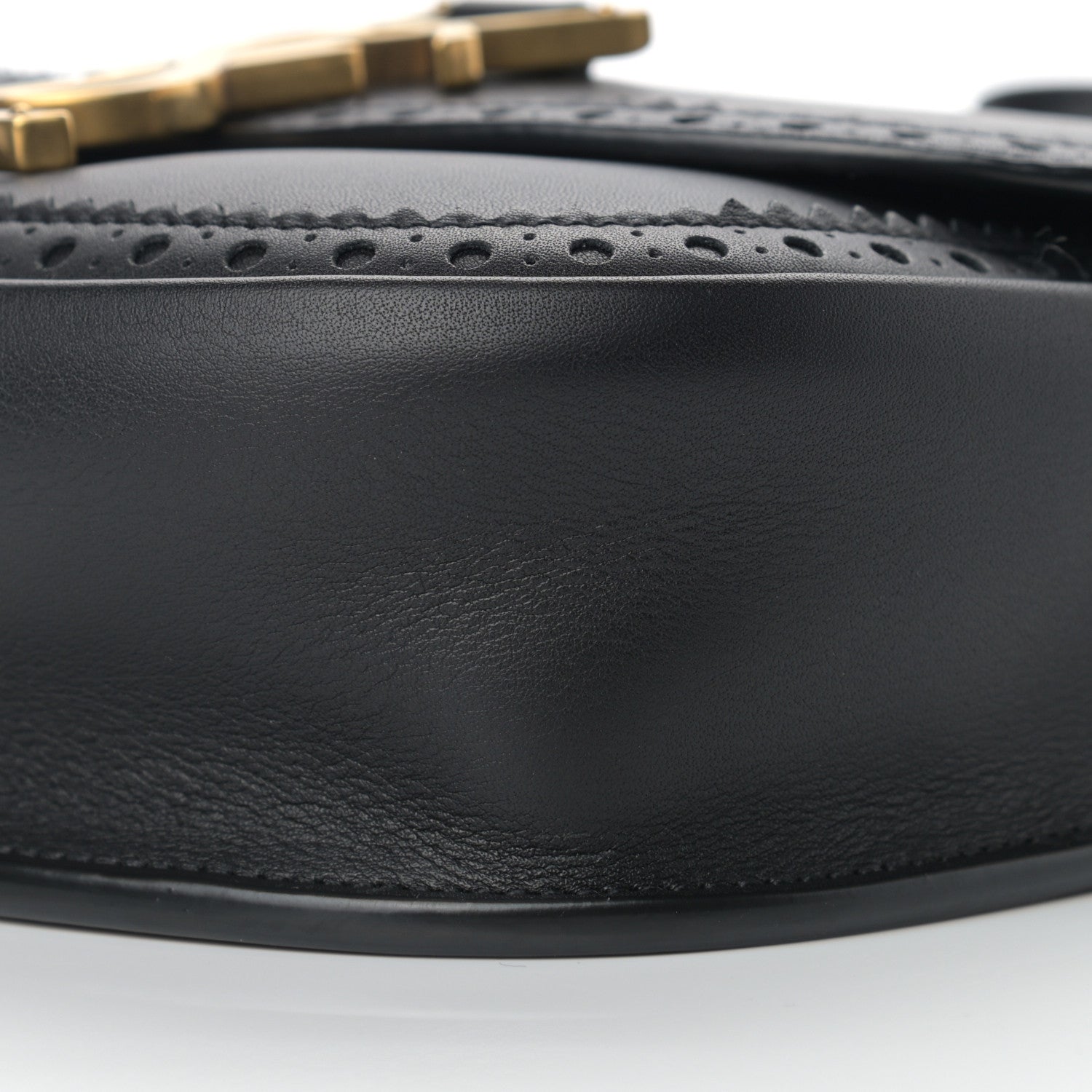 Saint Laurent Smooth Calfskin Perforated Classic Monogram Small Kaia Satchel Black 10 of 10