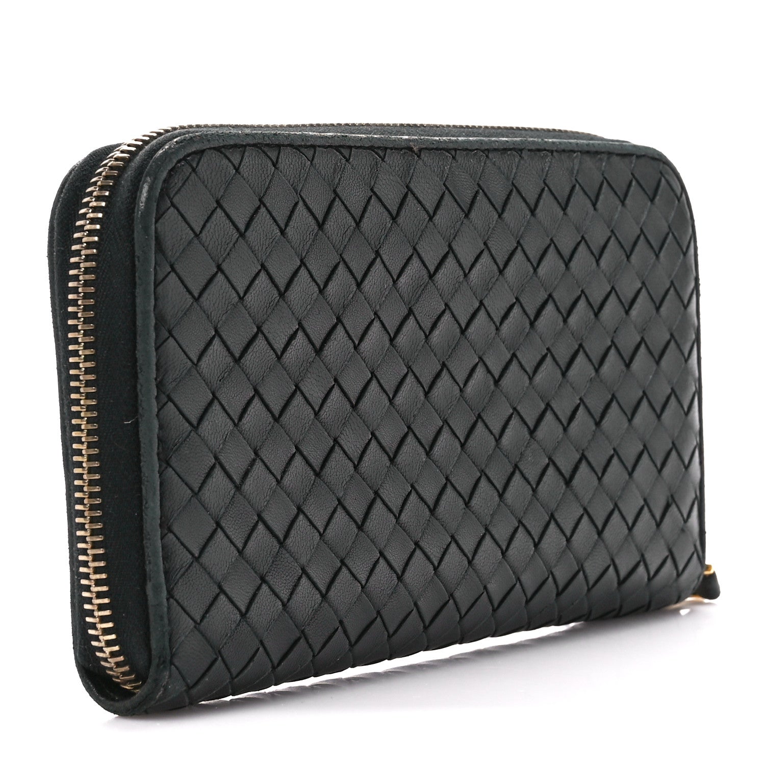 Bottega Veneta Nappa Intrecciato Zip Around Wallet Black 3 of 11