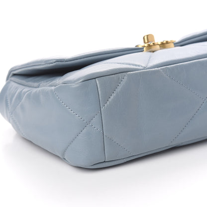 Chanel Goatskin Quilted Medium 19 Flap Blue 5 of 11