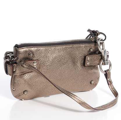Chloe Leather Paddington Clutch Gold 3 of 9