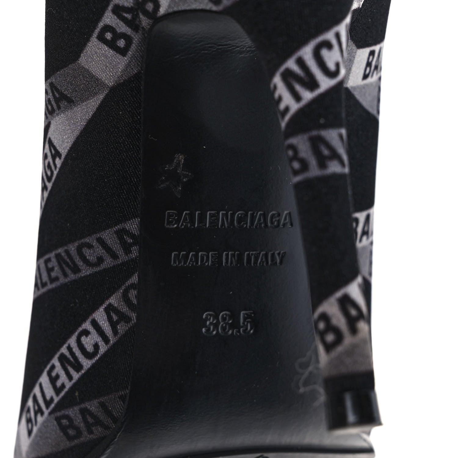 Balenciaga Spandex Losange Monogram 110mm Booties 38.5 Gris Black 6 of 6