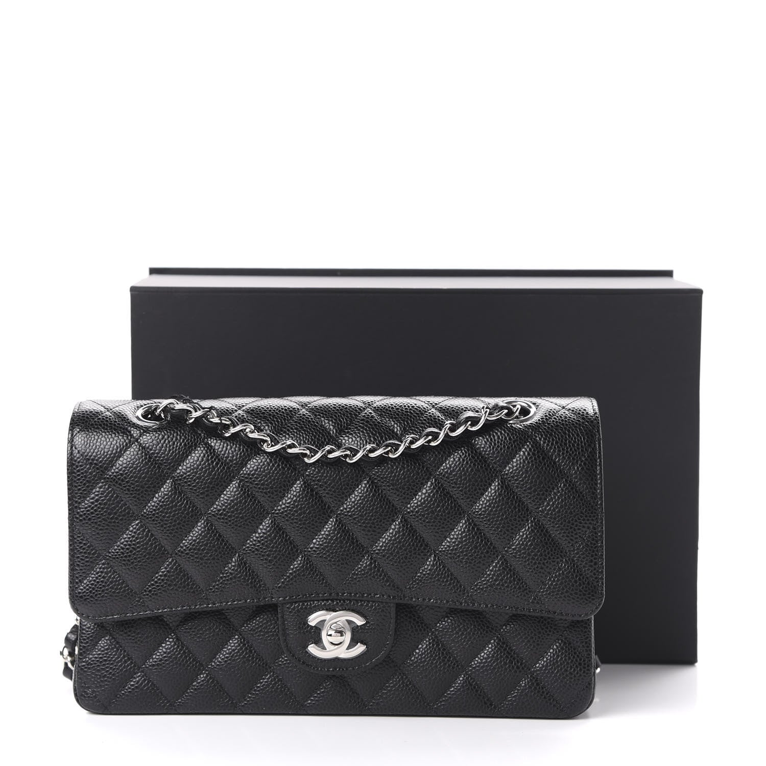 Chanel Caviar Quilted Medium Double Flap Black 11 of 11