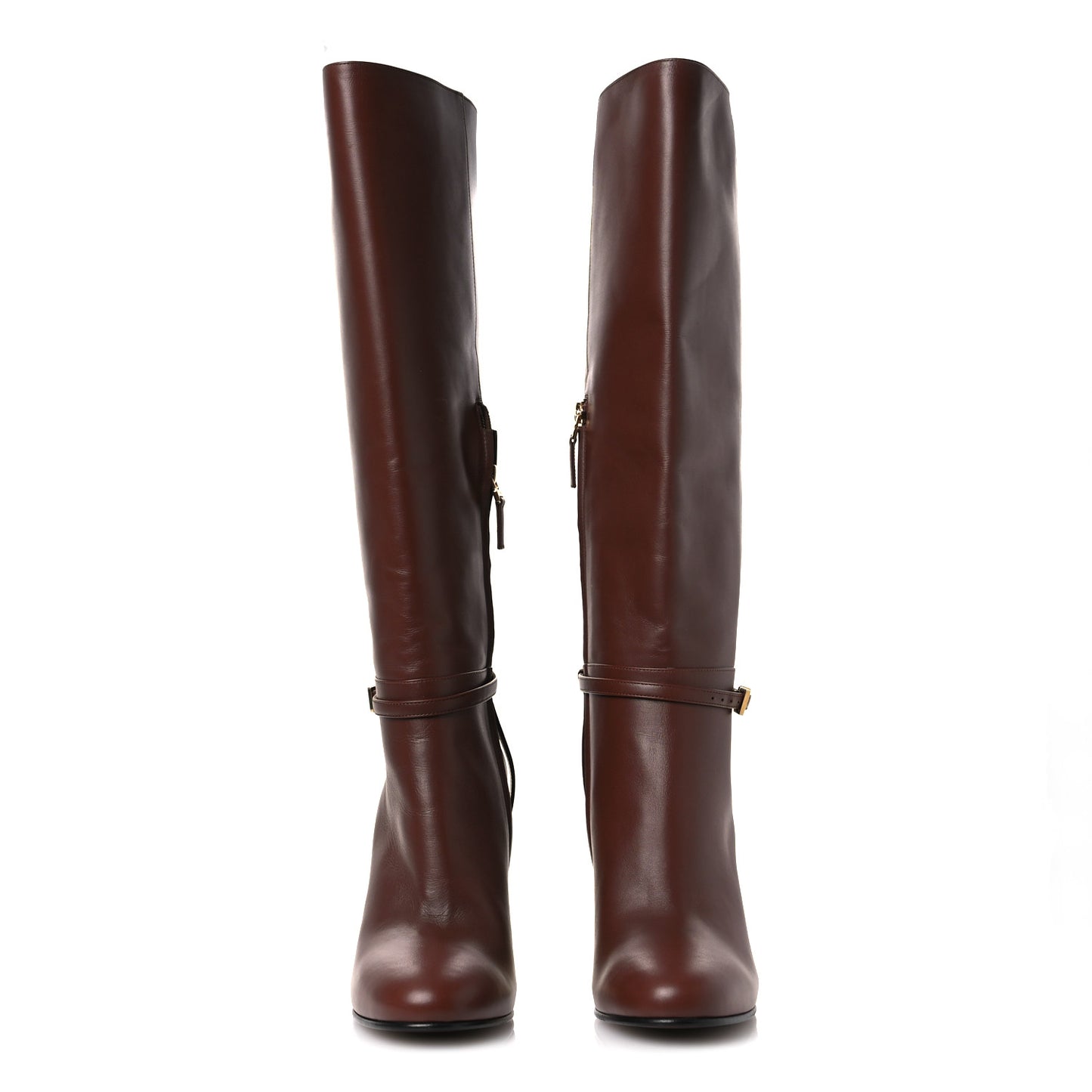 Vitello Delfina Knee High Boots 41 Acorn