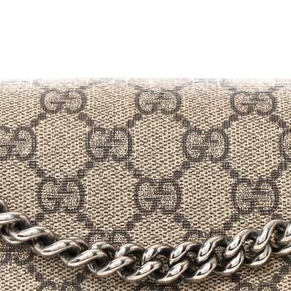 Gucci GG Supreme Monogram Suede Cudu Medium Dionysus Shoulder Bag Beige Ebony Vulcanic Red 9 of 16