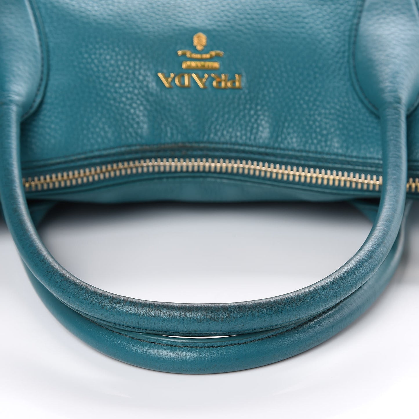 Vitello Daino Shopping Tote Turchese