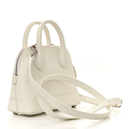 Balenciaga Grained Calfskin XXS Ville Top Handle Bag White Black 2 of 16