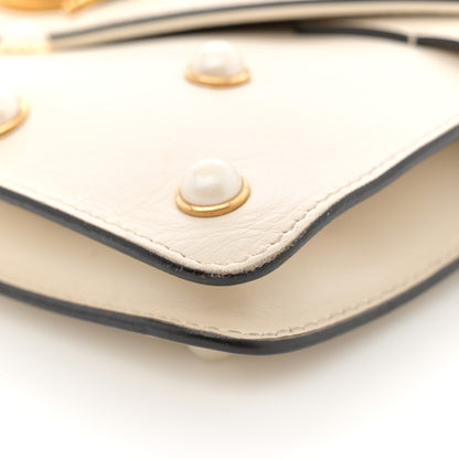 Gucci Nappa Pearl Studded Mini Queen Margaret Broadway Shoulder Bag Mystic White 10 of 18